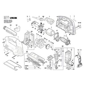 Запчасти для электролобзика Bosch GST 140 BCE 230 V 3601E15000