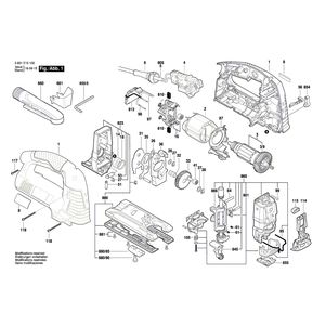 Запчасти для электролобзика Bosch GST 1400 BCE 230 V 3601E15100