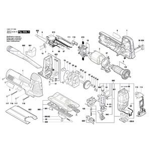 Запчасти для маятниковой лобзиковой пилы Bosch GST 160 CE 230 V 3601E17000