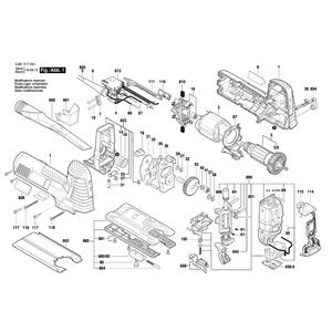 Запчасти для маятниковой лобзиковой пилы Bosch GST 160 CE 230 V 3601E17001