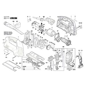 Запчасти для маятниковой лобзиковой пилы Bosch GST 160 BCE 230 V 3601E18000