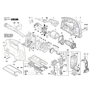 Запчасти для маятниковой лобзиковой пилы Bosch GST 160 BCE 230 V 3601E18001
