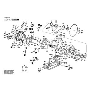 Запчасти для ручной циркуляной пилы Bosch GKS 190 220 V 3601E230B0, деталировка 1
