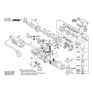 Запчасти для высечных ножниц Bosch GNA 75-16 230 V 3601E29400, деталировка 1