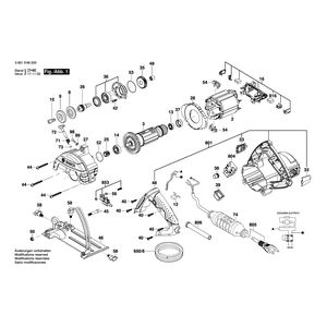 Запчасти для пилы для мрамора Bosch GDC 125 220 V 3601E48000