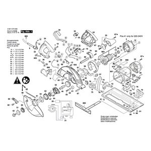 Запчасти для ручной циркуляной пилы Bosch GKS 85 230 V 3601E7A000, деталировка 1