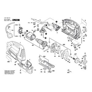 Запчасти для электролобзика Bosch GST 75 BE 230 V 3601E8E001