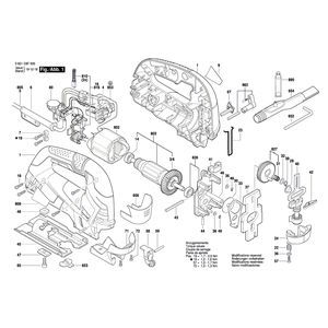 Запчасти для электролобзика Bosch GST 90 BE 230 V 3601E8F000, деталировка 1