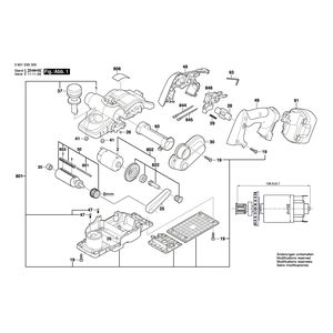 Запчасти для рубанка Bosch GHO 18 V 18 V 3601E95300