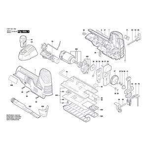 Запчасти для аккумуляторной лобзиковой пилы Bosch GST 12V-70 12 V 3601EA1001