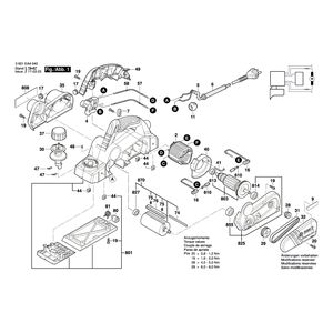 Запчасти для рубанка Bosch GHO 16-82 D 230 V 3601EA4000, деталировка 1