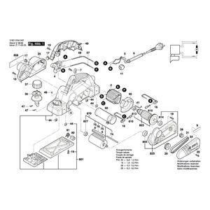 Запчасти для рубанка Bosch GH0 26-82 D 230 V 3601EA4300, деталировка 1