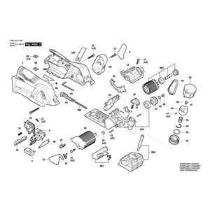 Запчасти для рубанка Bosch GHO 12V-20 12 V 3601EA7000