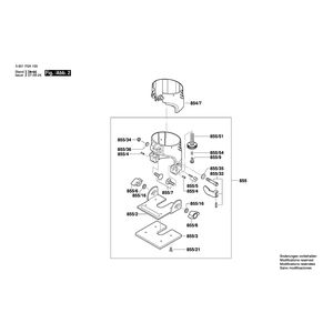 Запчасти для вертикальной фрезерной машины Bosch GKF 600 230 V 3601F0A100, деталировка 2