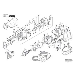 Запчасти для аккумуляторной сабельной пилы Bosch GSA 18 VE 18 V 3601F45F01