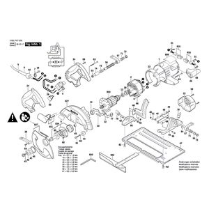 Запчасти для ручной циркуляной пилы Bosch GKS 65 230 V 3601F67000, деталировка 1