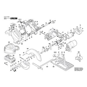 Запчасти для аккумуляторной циркулярной пилы Bosch GKS 36 V-LI 36 V 3601F73R00