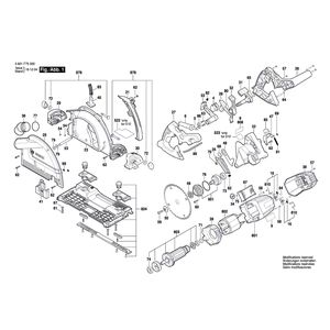 Запчасти для дисковой пилы Bosch GKT 55 GCE 230 V 3601F75000