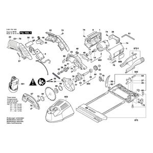 Запчасти для аккумуляторной циркулярной пилы Bosch GKS 12V-26 12 V 3601FA1001