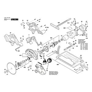 Запчасти для аккумуляторной циркулярной пилы Bosch GKS 18V-57 18 V 3601FA2200