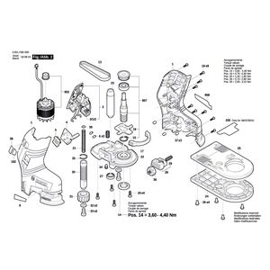 Запчасти для вертикальной фрезерной машины Bosch GKF 12V-8 12 V 3601FB0000, деталировка 1