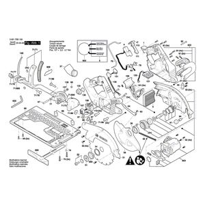 Запчасти для аккумуляторной циркулярной пилы Bosch GKS 18V-68 GC 18 V 3601FB5100, деталировка 1