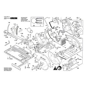 Запчасти для аккумуляторной циркулярной пилы Bosch GKS 18V-68 GC 18 V 3601FB5101
