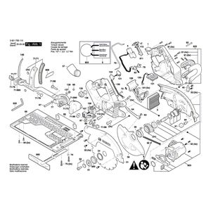 Запчасти для аккумуляторной циркулярной пилы Bosch GKS 18V-68 GC 18 V 3601FB5110