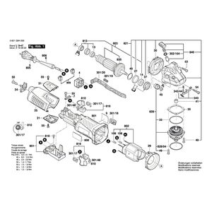 Запчасти для угловой шлифмашины Bosch GWS 17-125 CIE 230 V 3601G9H000, деталировка 1