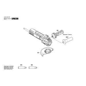 Запчасти для угловой шлифмашины Bosch GWX 750-115 230 V 3601GC9000, деталировка 2