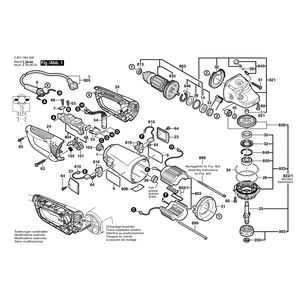 Запчасти для угловой шлифмашины Bosch GWS 24-230 JBX 230 V 3601H64400, деталировка 1