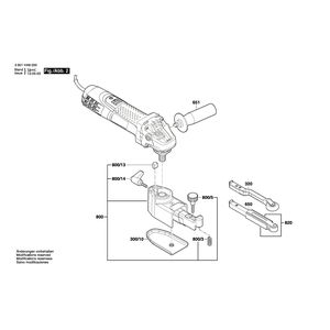 Запчасти для ленточного напильника Bosch GEF 7 E 230 V 3601HA8000, деталировка 2