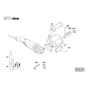 Запчасти для сатинировальной машины Bosch GSI 14-CE 230 V 3601HB1000, деталировка 2