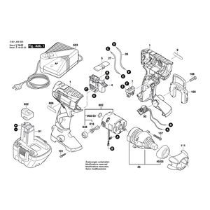 Запчасти для аккумуляторного импульсного гайковерта Bosch GDS 12 V 12 V 3601J09500