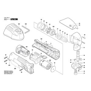 Запчасти для аккумуляторных листовых ножниц Bosch GSC 10,8 V-LI 10.8 V 3601J26101