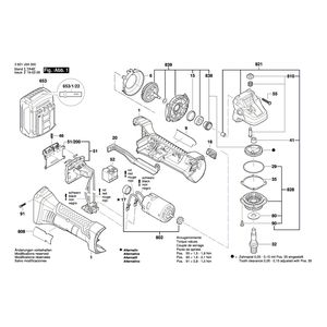 Запчасти для аккумуляторной шлифмашины Bosch GWS 18 V-LI 18 V 3601J3A300