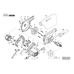 Запчасти для воздуходувки Bosch GBL 620 230 V 3601J805F0, деталировка 1