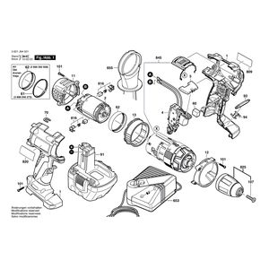 Запчасти для аккумуляторной ударной дрели Bosch GSB 12 VE-2 12 V 3601J94501, деталировка 1