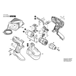 Запчасти для аккумуляторной дрели-шуруповерта Bosch GSR 18 V 18 V 3601J95300, деталировка 1
