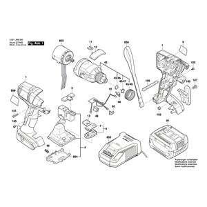 Запчасти для аккумуляторного импульсного гайковерта Bosch GDX 14,4 V-EC 14.4 V 3601JB9000