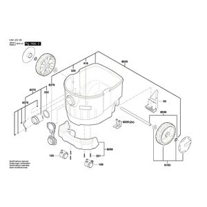 Запчасти для универсального пылесоса Bosch GAS 35 M AFC 230 V 3601JC3100, деталировка 2