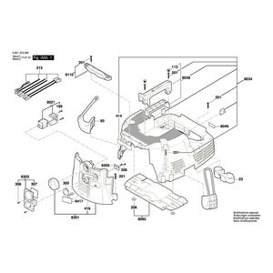 Запчасти для универсального пылесоса Bosch GAS 35 L AFC 230 V 3601JC3200, деталировка 1
