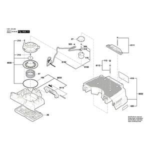 Запчасти для универсального пылесоса Bosch GAS 35 L AFC 230 V 3601JC3200, деталировка 4