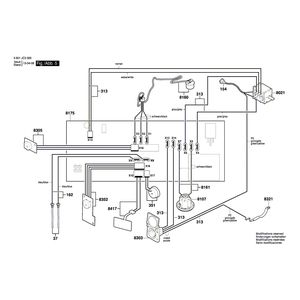 Запчасти для универсального пылесоса Bosch GAS 55 M AFC 230 V 3601JC3300, деталировка 5