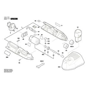 Запчасти для вращающегося инструмента Bosch GRO 10,8 V-LI 10.8 V 3601JC5000