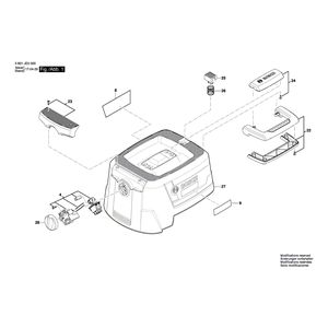 Запчасти для универсального пылесоса Bosch GAS 15 230 V 3601JE5000, деталировка 1