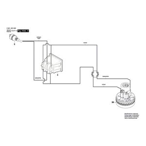 Запчасти для универсального пылесоса Bosch GAS 15 230 V 3601JE5000, деталировка 4