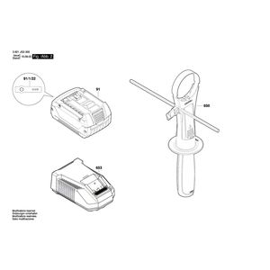 Запчасти для аккумуляторной ударной дрели Bosch GSB 18V-110 C 18 V 3601JG0301, деталировка 2