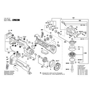 Запчасти для аккумуляторной шлифмашины Bosch GWS 18V-10 18 V 3601JG3201