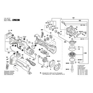 Запчасти для аккумуляторной шлифмашины Bosch GWS 18V-10 PSC 18 V 3601JG3F01